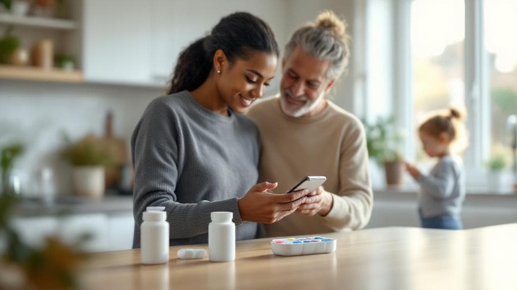 Family caregivers sharing health updates